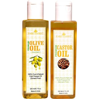 Park Daniel Olive Oil & Castor oil- 2 bottles 200 ml(400 ml) Park Daniel Olive Oil & Castor oil- 2 bottles 200 ml(400 ml)
