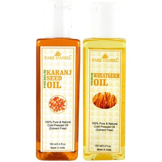                       Park Daniel Karanj oil & Wheatgerm oil- 2 bottles (200ml)                                              