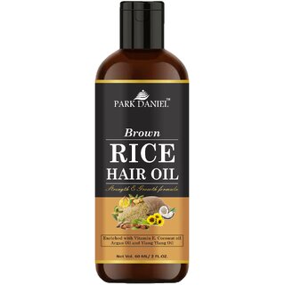 Park Daniel Premium  Brown Rice Hair Oil Enriched With Vitamin E - For Strength and Hair Growth (60 ml)