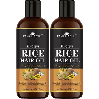 Park Daniel Premium Brown Rice Hair Oil Enriched With Vitamin E - For Strength and Hair Growth Combo Pack 2 Bottle of 200 ml(400 ml) Park Daniel Premium Brown Rice Hair Oil Enriched With Vitamin E - For Strength and Hair Growth Combo Pack 2 Bottle of 200 ml(400 ml)