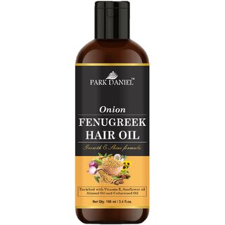                       Park Daniel Premium  Onion Fenugreek Hair Oil Enriched With Vitamin E - For Hair Growth & Shine (100 ml)                                              