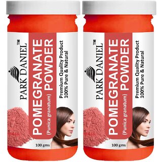                       Park Daniel Premium Pomegranate Powder - For Face Pack, Hair Pack,  Hair fall Treatment - Pack of 2, 200gm (2*100gml)                                              