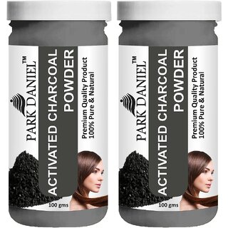                       Park Daniel Premium Activated Charcoal Powder-For Glowing Skin and Pimples - Pack of 2, 200gm (2*100gml)                                              