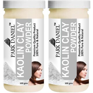                       Park Daniel Premium Kaolin Clay Powder  - For Face Pack And Hair Mask  - Pack of 2, 200gm (2*100gml)                                              