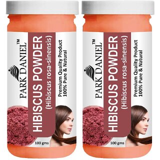                       Park Daniel Premium Hibiscus Powder  - For Face Pack & Hair Growth - Pack of 2, 200gm (2*100gml)                                              
