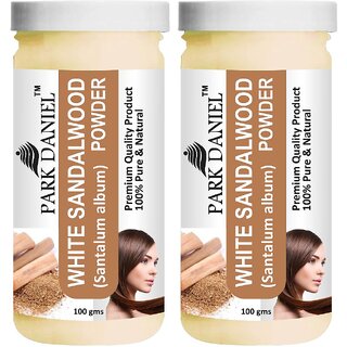                       Park Daniel Premium White Sandalwood Powder - For Face pack, Face Masks  - Pack of 2, 200gm (2*100gml)                                              