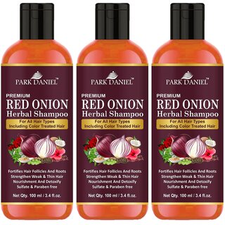 Park Daniel RED ONION OIL Herbal Shampoo -3bottle(300 ml) Park Daniel RED ONION OIL Herbal Shampoo -3bottle(300 ml)