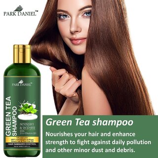 Park Daniel 100% Natural Green Tea Shampoo -For Damage Hair Control Combo Pack 3 Bottle of 100 ml(300 ml)