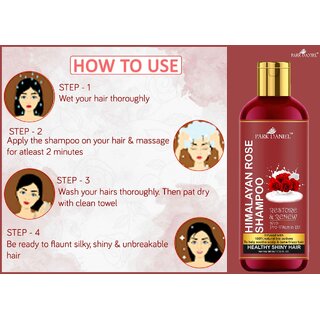                       Park Daniel 100% Natural Rose Shampoo-For Healthy and Shiny Hair Combo Pack 2 Bottle of 100 ml(200 ml)                                              