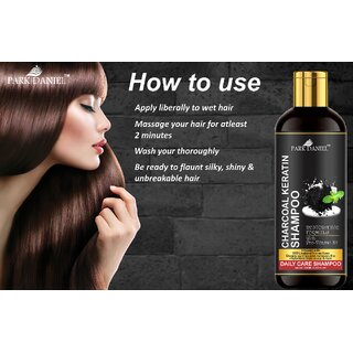                       Park Daniel 100% Natural Charcoal Keratin Shampoo - An Daily Care Shampoo Combo Pack 2 Bottle of 100 ml(200 ml)                                              