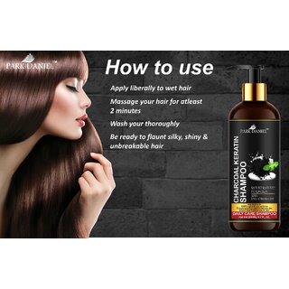                       Park Daniel 100% Natural Charcoal Keratin Shampoo - An Daily Care Shampoo (200 ml)                                              
