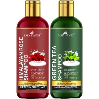 Park Daniel Premium Pure and Natural Himalaya Rose Shampoo & Green Tea Shampoo Combo Pack Of 2 bottle of 100 ml(200 ml) Park Daniel Premium Pure and Natural Himalaya Rose Shampoo & Green Tea Shampoo Combo Pack Of 2 bottle of 100 ml(200 ml)