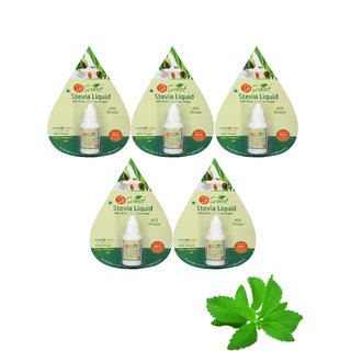 So Sweet Stevia Liquid Sugar Free Natural Sweetener Zero Calorie 2000 Drops (Pack of 5)