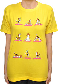 MY LIFE MY YOGA Cotton Yoga Dog Lover Unisex T-Shirt