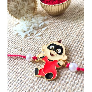                       Kids Favourite jack the incredibles cartoon character rakhi with Roli Chawal Tilak Pack (PACKE OF 1)                                              