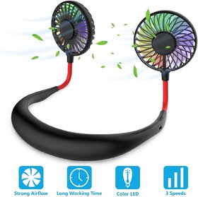 Shop Stoppers  Portable Aromatherapy Neck Fan with Colour Changing LED  for Sports Running Home Kitchen