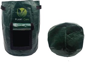PLANT CARE Olive Green Garden Potato Grow Bags w/Access Flap and Handles Aeration Fabric PlanterPots Pack of 1 (12 x 14)