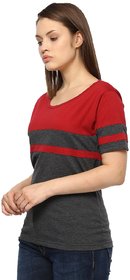 raabta fashion red and grey t-shirt