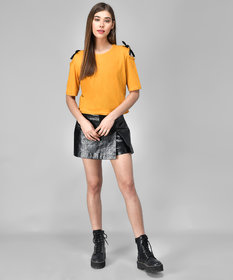 Raabta Fashion Yellow Top Round Nck