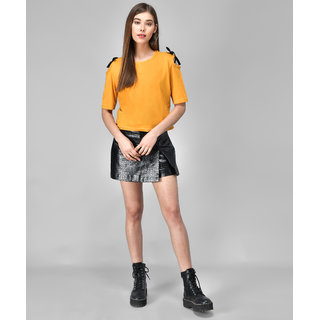 Raabta Fashion Yellow Top Round Nck Raabta Fashion Yellow Top Round Nck