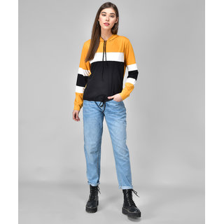 Raabta Fashion White Yellow Black Cap Top Raabta Fashion White Yellow Black Cap Top