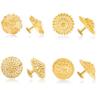 Vighnaharta Twinkling Charming Alloy Gold Plated Stud Earring Combo set For Women and Girls Vighnaharta Twinkling Charming Alloy Gold Plated Stud Earring Combo set For Women and Girls
