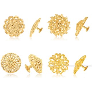 Vighnaharta Sizzling Chunky Alloy Gold Plated Stud Earring Combo set For Women and Girls Vighnaharta Sizzling Chunky Alloy Gold Plated Stud Earring Combo set For Women and Girls