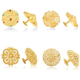 Vighnaharta Sizzling Fancy Alloy Gold Plated Stud Earring Combo set For Women and Girls Vighnaharta Sizzling Fancy Alloy Gold Plated Stud Earring Combo set For Women and Girls