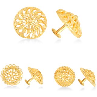 Allure Graceful Alloy Gold Plated Stud Earring Combo set For Women and Girls Allure Graceful Alloy Gold Plated Stud Earring Combo set For Women and Girls