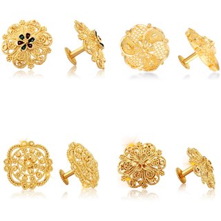 Vighnaharta Sizzling Charming Alloy Gold Plated Stud Earring Combo set For Women and Girls Vighnaharta Sizzling Charming Alloy Gold Plated Stud Earring Combo set For Women and Girls
