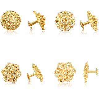                       Vighnaharta Allure Graceful Alloy Gold Plated Stud Earring Combo set For Women and Girls                                              