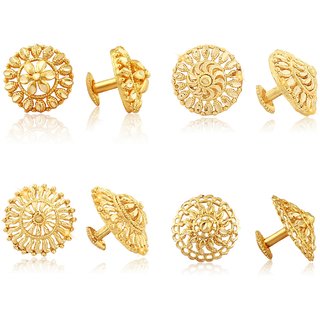 Vighnaharta Allure Graceful Alloy Gold Plated Stud Earring Combo set For Women and Girls Vighnaharta Allure Graceful Alloy Gold Plated Stud Earring Combo set For Women and Girls