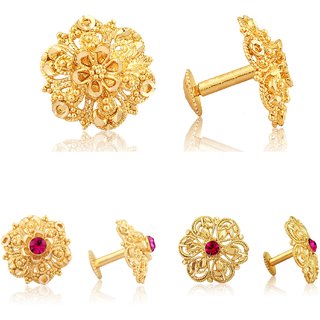 Twinkling Charming Alloy Gold Plated Stud Earring Combo set For Women and Girls Twinkling Charming Alloy Gold Plated Stud Earring Combo set For Women and Girls