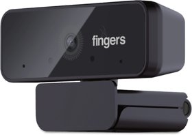 FINGERS WEBCAM - 1080 Hi-Res Webcam with 1080p Wide Angle Lens and Built-in Mic