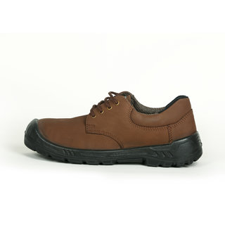                       Blackburn Brown Lace-up Suede Leather Safety Shoes                                              