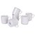 Deco Pride Coffee Mug 270ml, Ceramic Plain Design Microwave Safe (White, Set of 6 Pcs) CM(6)-581W