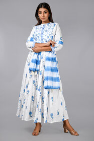 Women pritned Cotton Dress with Dupatta