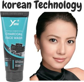 YANA INSTANT WHITENING CHARCOAL FACE WASH / FACE WASH FOR DARK SPOTS MEN ORGANIC