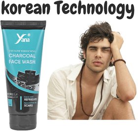 YANA INSTANT WHITENING CHARCOAL FACE WASH / CHARCOAL FACE WASH FOR OILY SKIN GIRLS DAILY USE