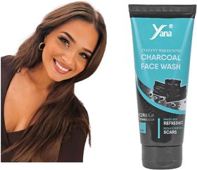 YANA INSTANT WHITENING CHARCOAL FACE WASH / WHITENING FACE WASH FOR DARK SPOTS