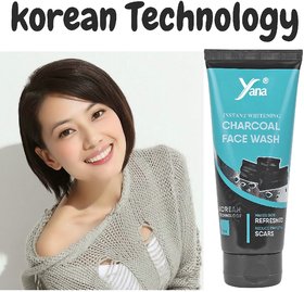 YANA INSTANT WHITENING CHARCOAL FACE WASH / FACE WASH FOR PIMPLES WOMEN BEST