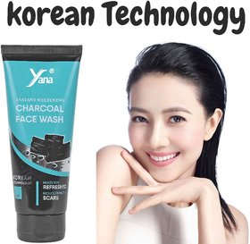 YANA INSTANT WHITENING CHARCOAL FACE WASH / FACE WASH FOR PIMPLES WOMEN DAILY USE