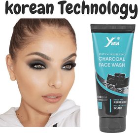 YANA INSTANT WHITENING CHARCOAL FACE WASH / FACE WASH MEN OILY SKIN AND DARK SPOTS