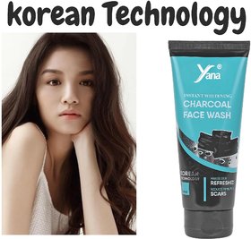 YANA INSTANT WHITENING CHARCOAL FACE WASH / CHARCOAL FACE WASH FOR GIRLS WHITENING SKIN