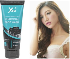 YANA INSTANT WHITENING CHARCOAL FACE WASH / FACE WASH FOR PIMPLES FOR WOMEN NATURAL