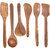 Wooden Serving and Cooking Spoon Kitchen Utensil Set of 6