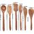 Wooden Serving and Cooking Spoon Kitchen Utensil Set of 6
