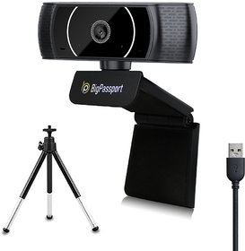 BigPassport 1080P 2 0MP Full HD Webcam with Microphone, 110-Degree Widescreen for Video Streaming (Model Pro Live N6)