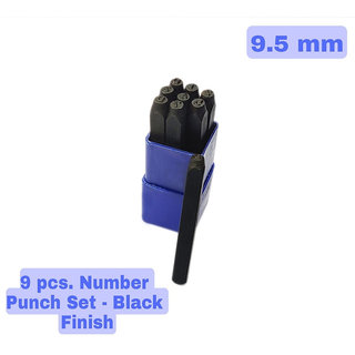                       Number Punch Set 3/8 - (9.5 mm) Hardened Steel/Metal Die Jewelers with Case                                              