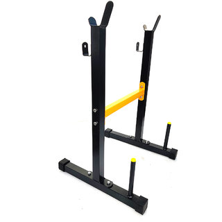 Protoner Rod and Weight Holder with Holding Capacity of 2 Bars (Black, Yellow)
